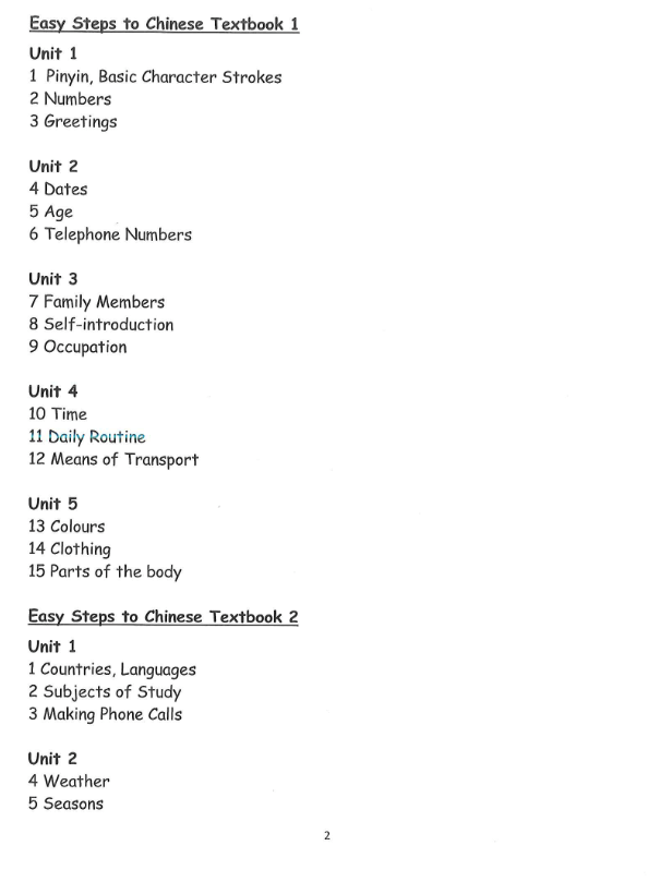 Ks3 Easy Steps To Chinese Easy Steps To Chinese 1 Unit 1 5 Easy